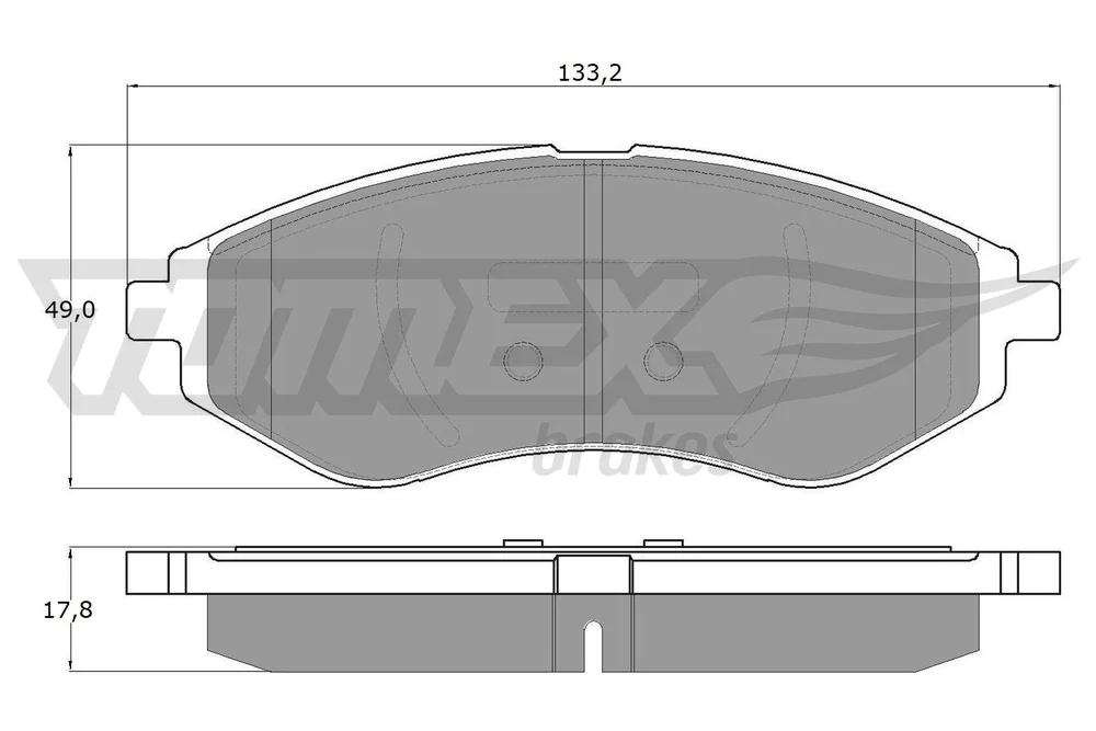 Sada brzdových destiček, kotoučová brzda Tomex Brakes TX14-22