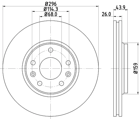 Brzdový kotouč HELLA 8DD355116-161