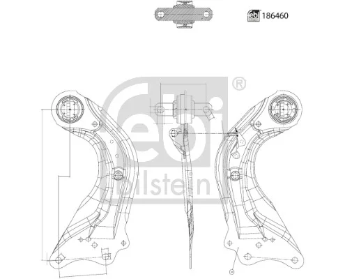 Řídicí páka, zavěšení kol FEBI BILSTEIN 186460