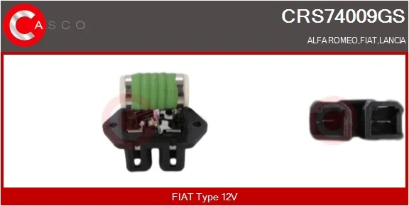 Předřadný odpor, elektromotor-ventilátor chladiče CASCO CRS74009GS