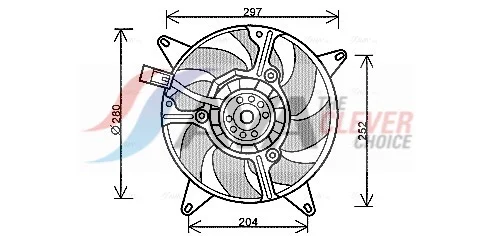 Větrák, chlazení motoru AVA Clever Choice FT7544 – OE 46777422