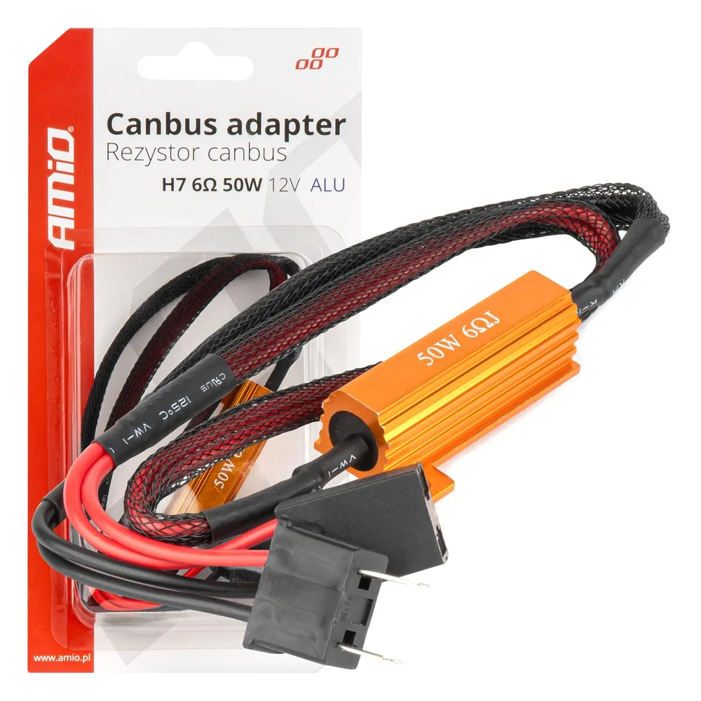 Rezistor pro LED žárovky CANBUS 6Ω 50W H7 AMiO-04089