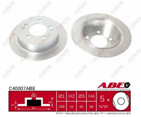 Brzdový kotouč ABE C40007ABE – OE 4840109000