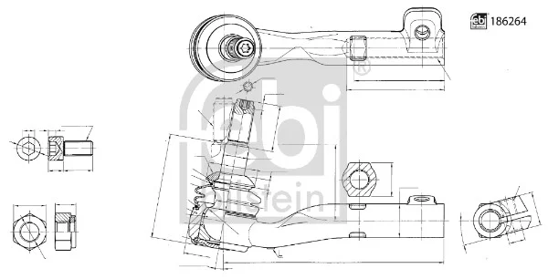Hlava příčného táhla řízení FEBI BILSTEIN 186264 – OE 32106880696