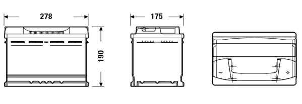 startovací baterie CENTRA CB740
