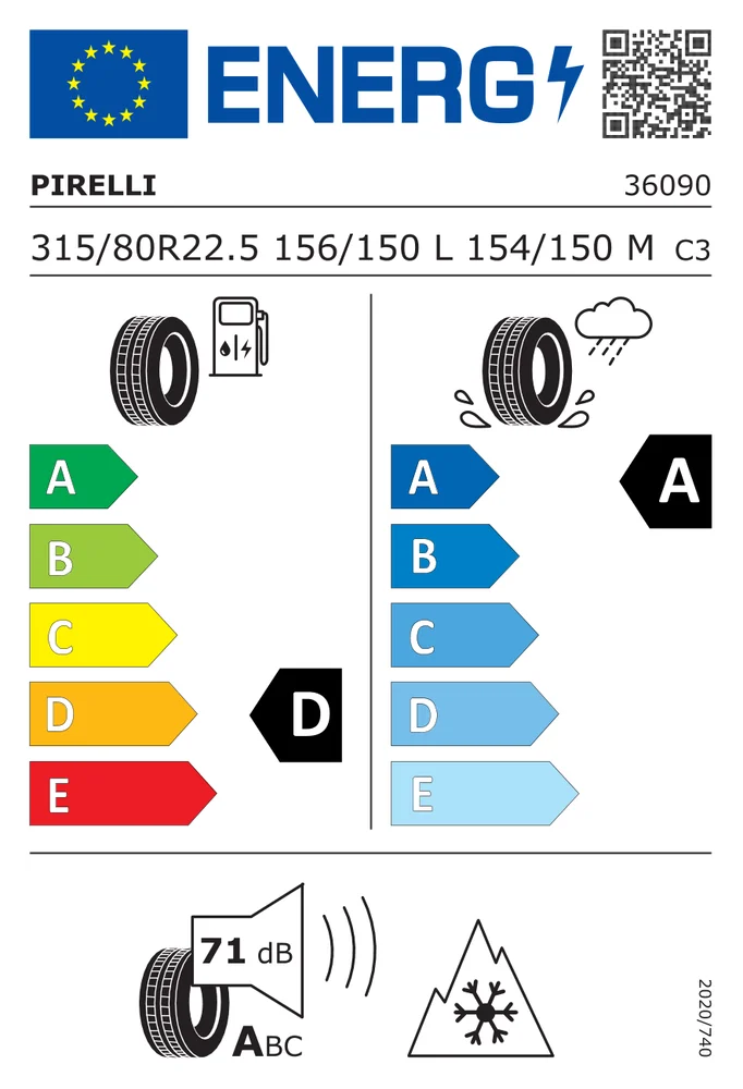 315/80R22.5 CPI FR25 PIRELLI 315/80R22.5CPIFR25