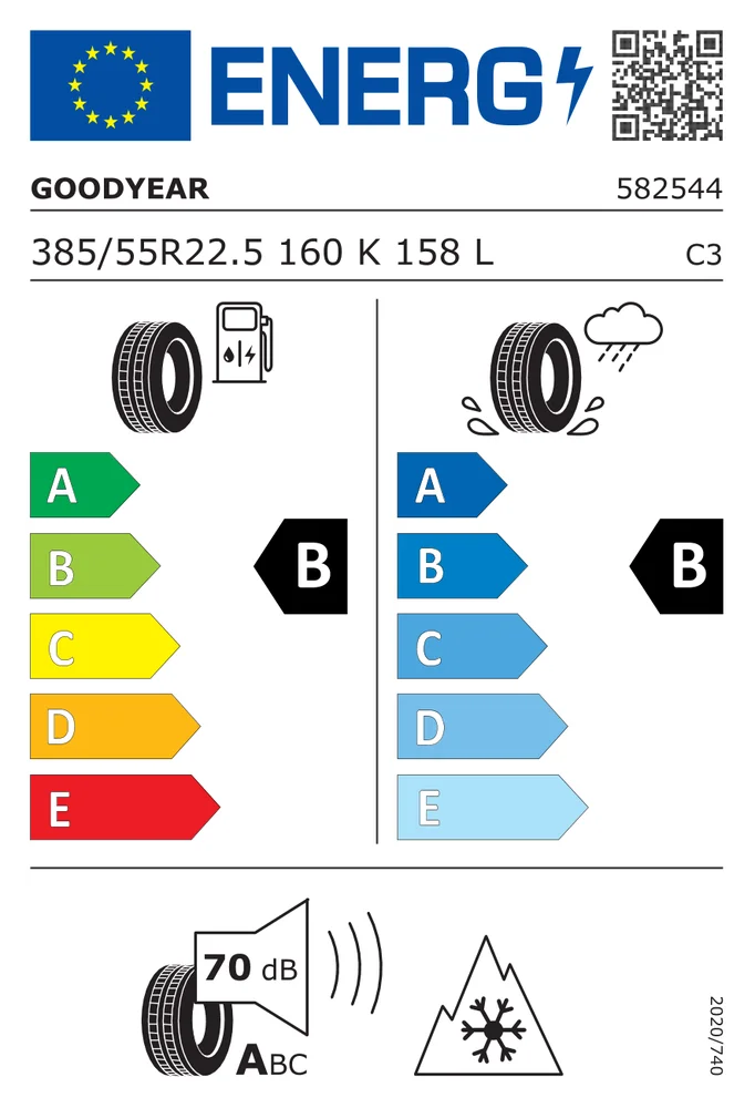 385/55R22.5 CGO EQMS GOODYEAR 385/55R22.5CGOEQMS