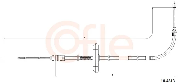 Tazne lanko, parkovaci brzda COFLE 10.4313 – OE 34406852187