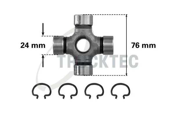 Kloub, podélný hřídel TRUCKTEC AUTOMOTIVE 02.34.004