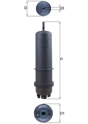 Palivový filtr MAHLE KL872/7