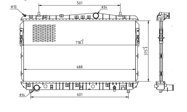 CHLADIČ LACETTI 1.4I 16V 05- HART 608097