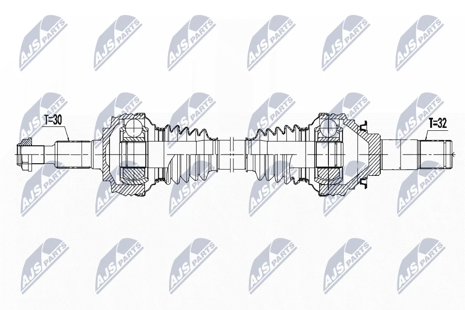 Hnací hřídel NTY NPW-PS-009 – OE 971501201F