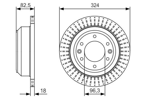 Kotouč brzdový BOSCH 0986479U29 – OE 584114H300