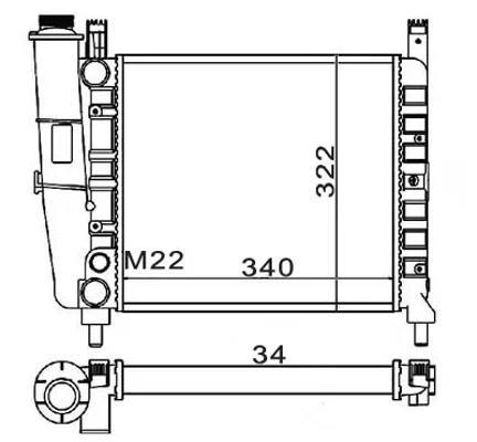 CHLADIČ UNO 45 1.0 IE 85- HART 600226 – OE 7570401