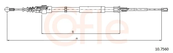Tazne lanko, parkovaci brzda COFLE 10.7560 – OE 8N0609721F