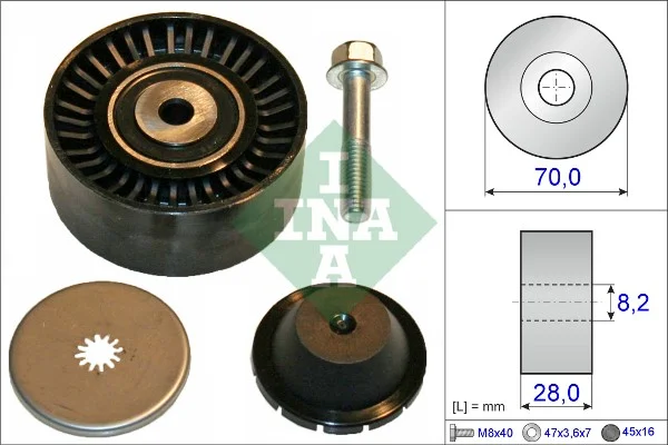 Vratna/vodici kladka, klinovy zebrovy remen Schaeffler INA 532060010