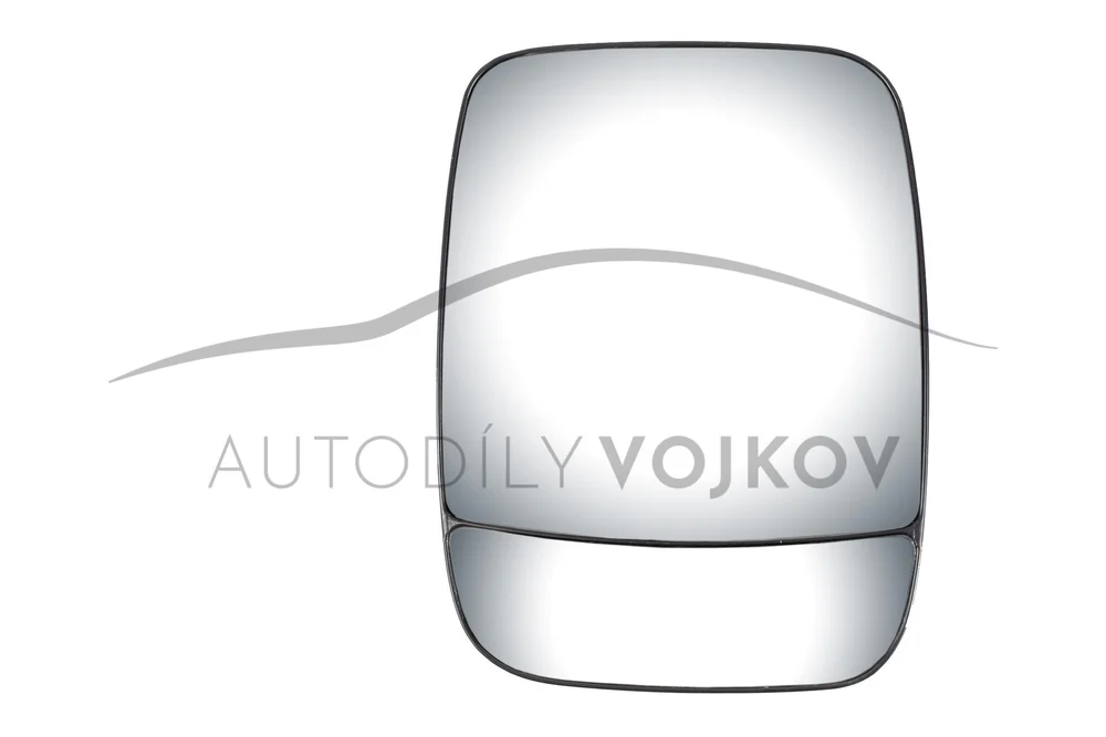 Pravé sklo zpětného zrcátka s plastovým držákem v:45678 Pravé sklo zpětného zrcátka s plastovým držákem v:45678