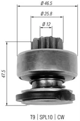 Pastorek, startér MAGNETI MARELLI 940113020329