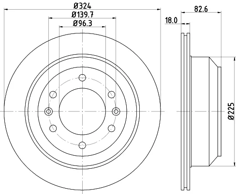 Brzdový kotouč HELLA 8DD355116-491 – OE 58411-4H300