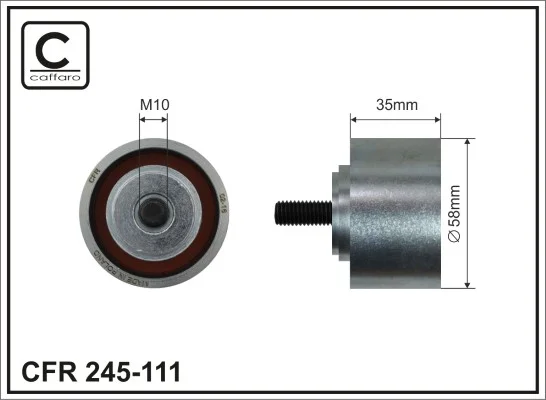 Vratna/vodici kladka, ozubeny remen CAFFARO 245-111