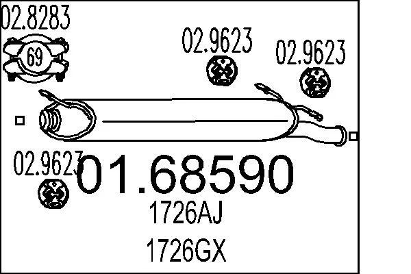 Zadni tlumic vyfuku MTS 01.68590