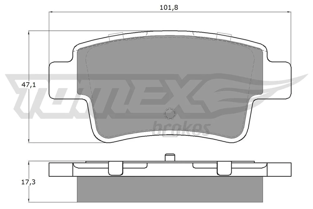 Sada brzdových destiček, kotoučová brzda Tomex Brakes TX14-62