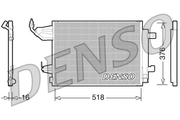 Kondenzátor, klimatizace DENSO DCN16001 Kondenzátor, klimatizace DENSO DCN16001