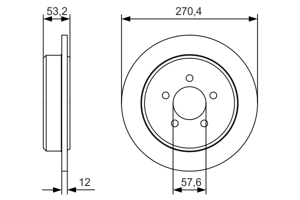 Brzdový kotouč BOSCH 0986479A80