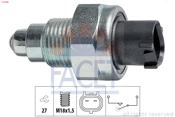 Spínač, světlo zpátečky FACET 7.6246 Spínač, světlo zpátečky FACET 7.6246