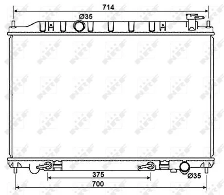Chladič, chlazení motoru NRF 53407