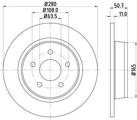 Brzdový kotouč HELLA 8DD355118-211