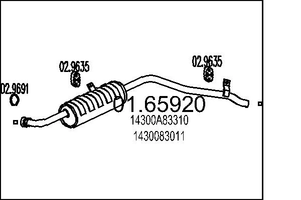 Zadni tlumic vyfuku MTS 01.65920