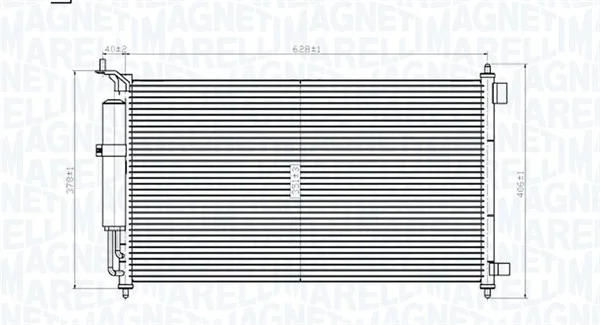 Kondenzátor, klimatizace MAGNETI MARELLI 350203829000