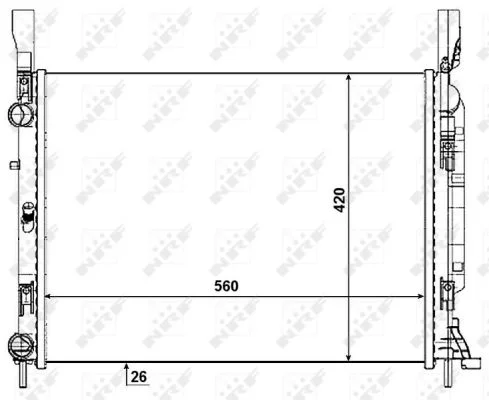 Chladič, chlazení motoru NRF 53004 – OE 8200418328