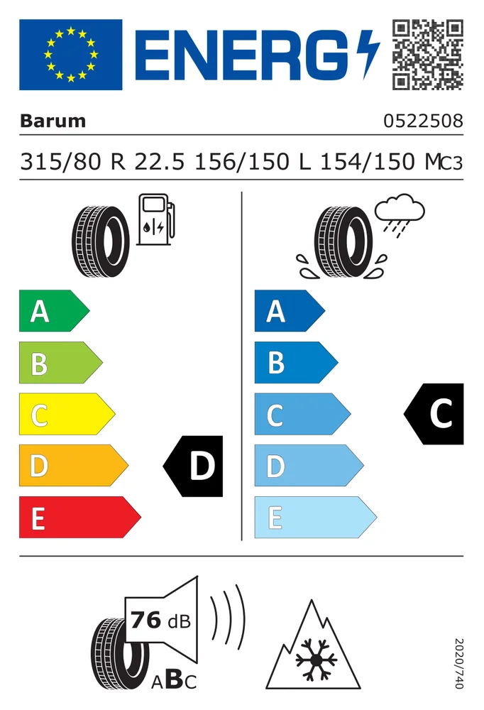 315/80R22.5 CBA BD300R BARUM 315/80R22.5CBABD300R