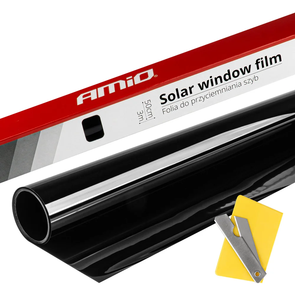 Autofólie Super Dark Black 0,5x3m AMIO 01653 Autofólie Super Dark Black 0,5x3m AMIO 01653