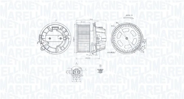 vnitřní ventilátor MAGNETI MARELLI 069412240010