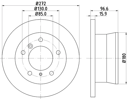 Brzdový kotouč HELLA 8DD355111-901