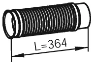 Výfuková trubka DINEX 48233 – OE 81.15210.0109