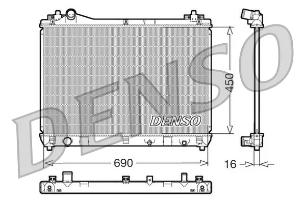 Chladič, chlazení motoru DENSO DRM47011 – OE 1770067J00
