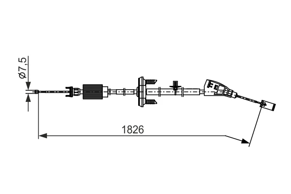 Tazne lanko, parkovaci brzda BOSCH 1987482799 – OE 474666
