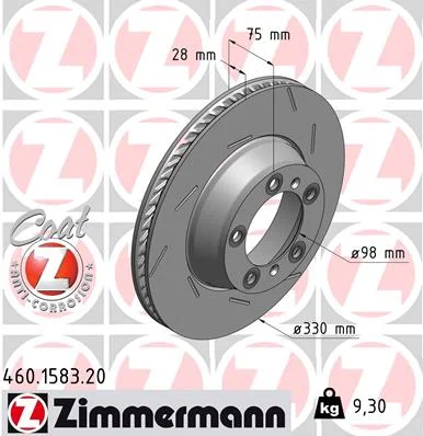 Brzdový kotouč ZIMMERMANN 460.1583.20