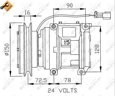 Kompresor, klimatizace NRF 32243