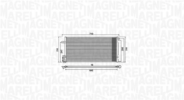 Kondenzátor, klimatizace MAGNETI MARELLI 350203882000