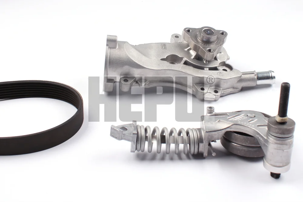 Vodní pumpa + klínový žebrový řemen HEPU PK03711
