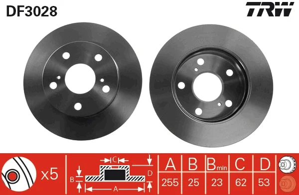 Brzdový kotouč TRW DF3028