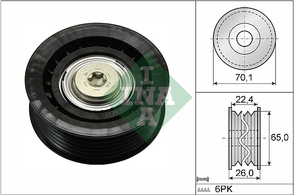 Vratna/vodici kladka, klinovy zebrovy remen Schaeffler INA 532047110