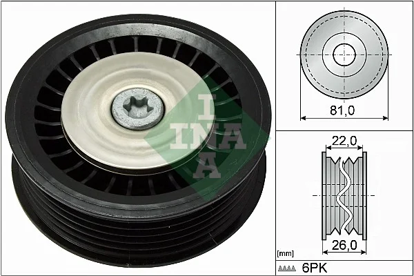 Vratna/vodici kladka, klinovy zebrovy remen Schaeffler INA 532067810