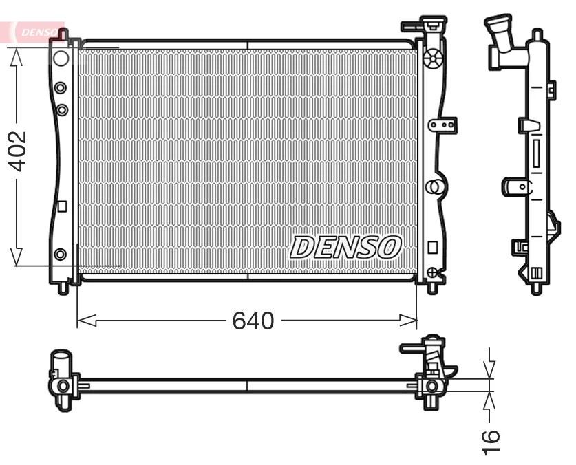 Chladič, chlazení motoru DENSO DRM45005